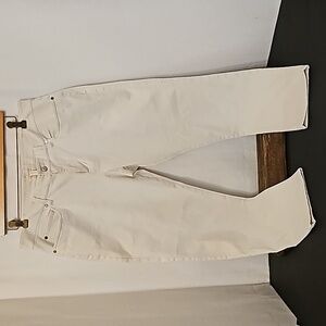 Eileen Fisher White Stretch Pants